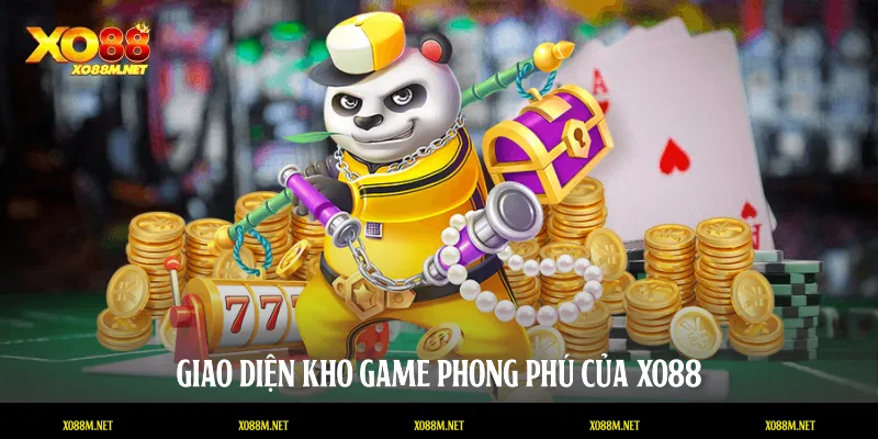 Giao diện kho game phong phú của XO88